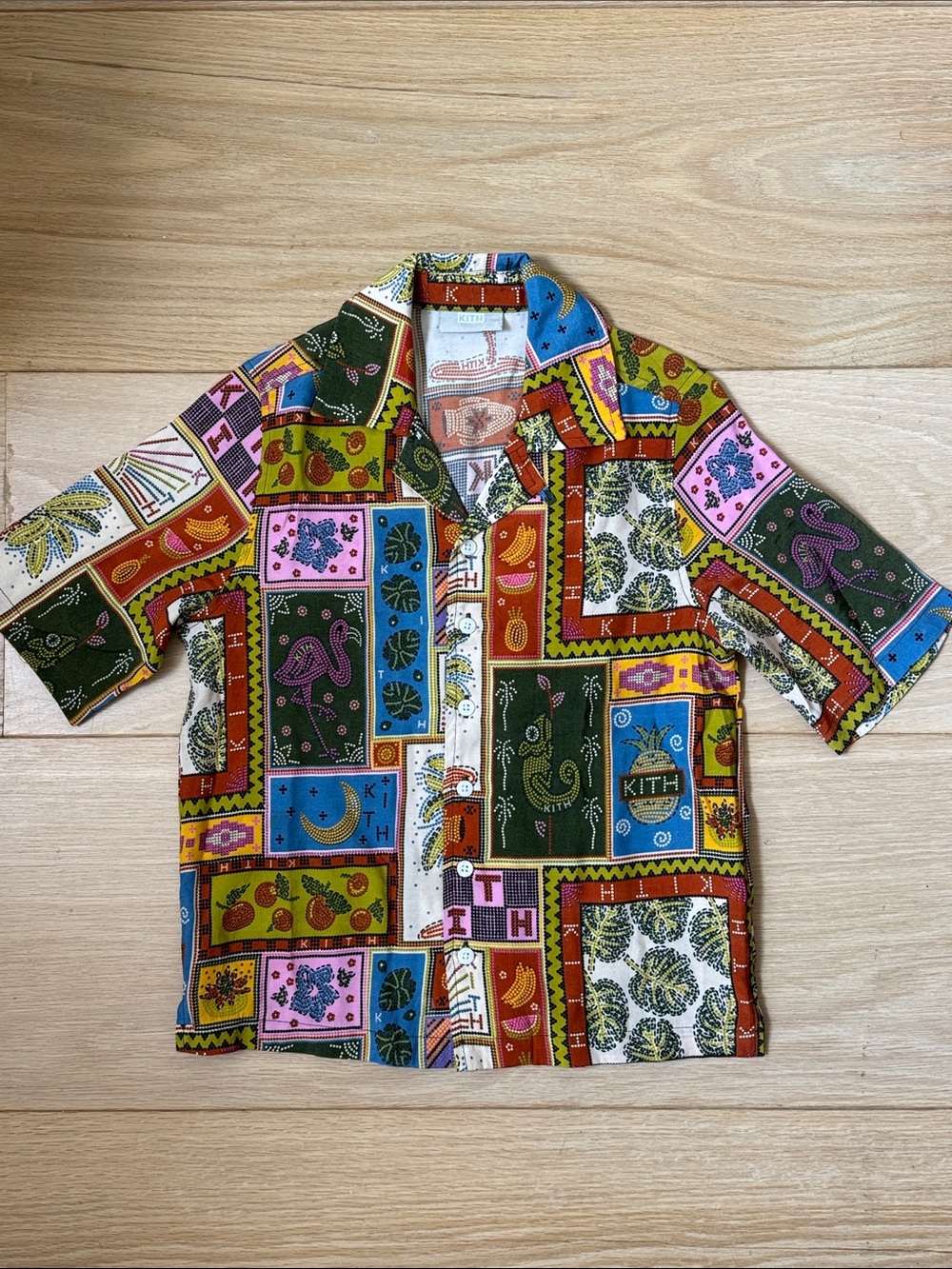 Kith Kids - Unisex Summer 2024 Tropical Tapestry Button Down Shirt - M (7-8)